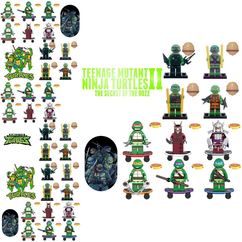 Ksz 723 Черепашки-ниндзя Dafengqi Новинка Миниатюрные строительные блоки Игрушка АБС-пластик Сделай сам Экспортный тип