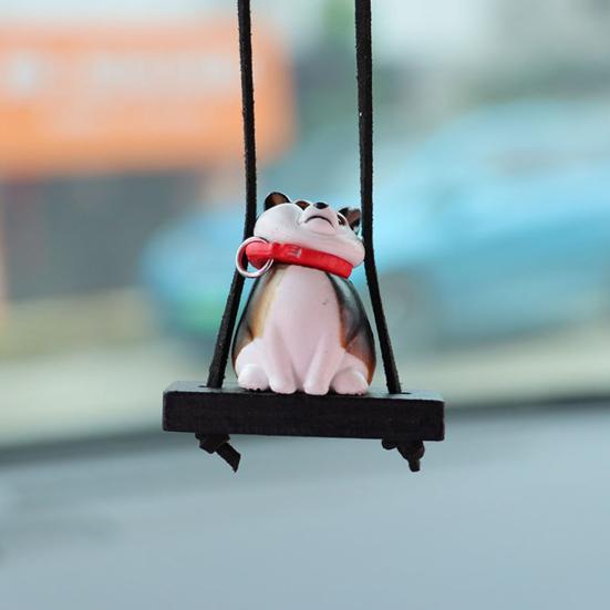 Подвесное украшение для автомобиля в виде собаки, симпатичное зеркало заднего вида в форме собаки, подвесное автомобильное кондиционирование воздуха, аксессуары для интерьера