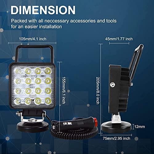 RIGIDON 4" 42 Вт светодиод с магнитным основанием для 12 В 24 В внедорожника квадроцикла трактора лодки грузовика 4x4 кемпинга