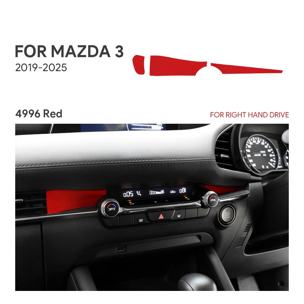 Премиальная замшевая наклейка на панель воздуховода для Mazda 3 BP 2019 2020 2021 2022 2023 2024 2025 Mazda3 Axela LHD RHD lfpaz09