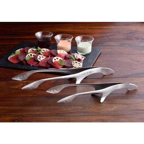 Kevnhaun Stainless Steel Tongs, Large, 30cm, Yakiniku Tongs, Made in Japan, Thin Tips that Don't Touch the Table, Chopsticks, Cake Tongs, Global Tongs