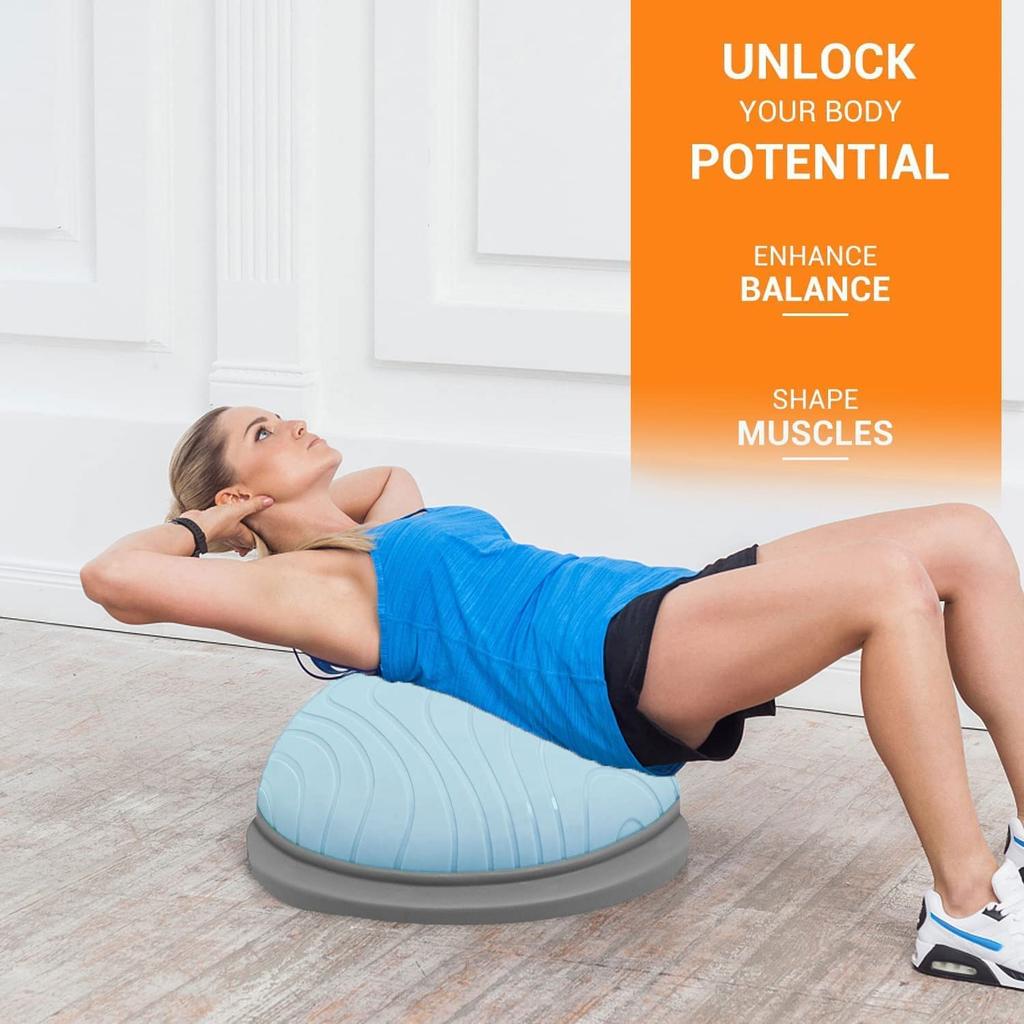 PROIRON Balance Dome, Balance Ball, Hemispherical Balance Board, 300kg Weight Capacity, Blue