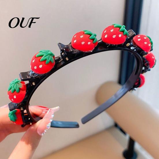 Gift for Girls Birthday Holidays Cartoon Headband with Clips Girls, Cute Hairband Hair Accessory Comfortable Lightweight Styling, Decorative