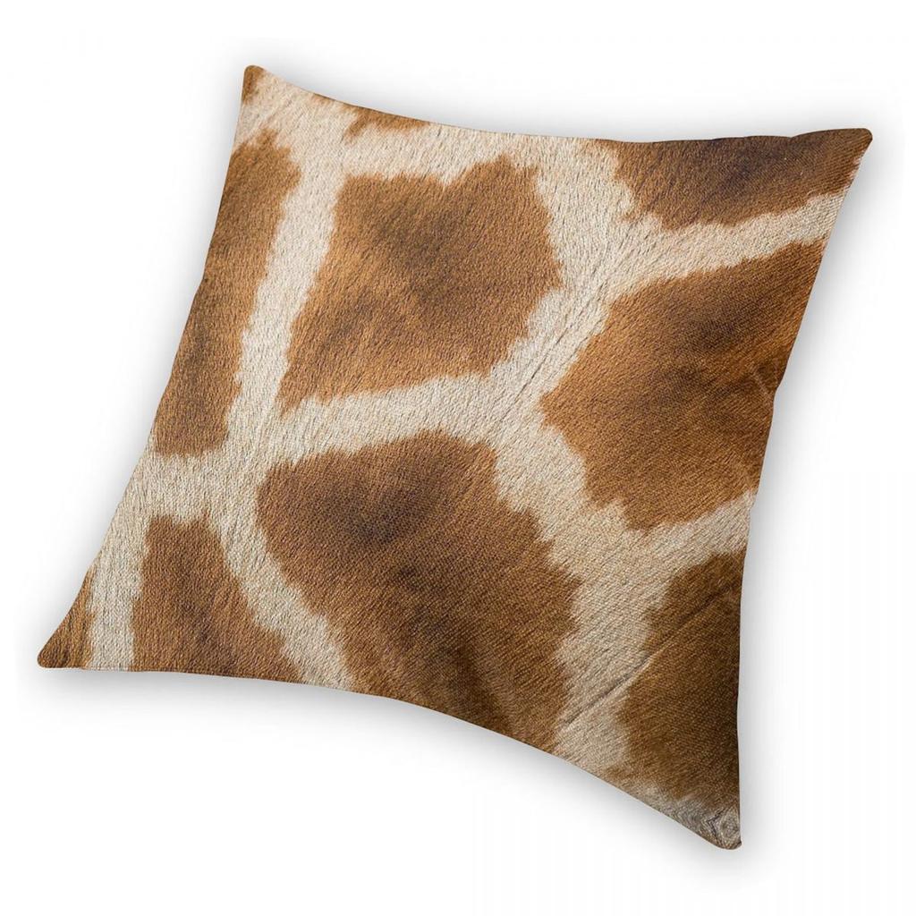 Giraffe Skin African Animal Pillowcase Polyester Linen Velvet Pattern Zip Decorative Pillow Case Bed Cushion Cover 45X45