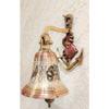 Antique Wall Hanging Home Door Brass Bell for Gate Entrance Decoration Ship Anchor Bracket for Temple Diwali Gifting