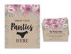 Inkdotpot Bridal Shower Game 1 SignA    30 Size Cards Beige Rustic Kraft Floral Girls Night Out Bachelorette Party Panty