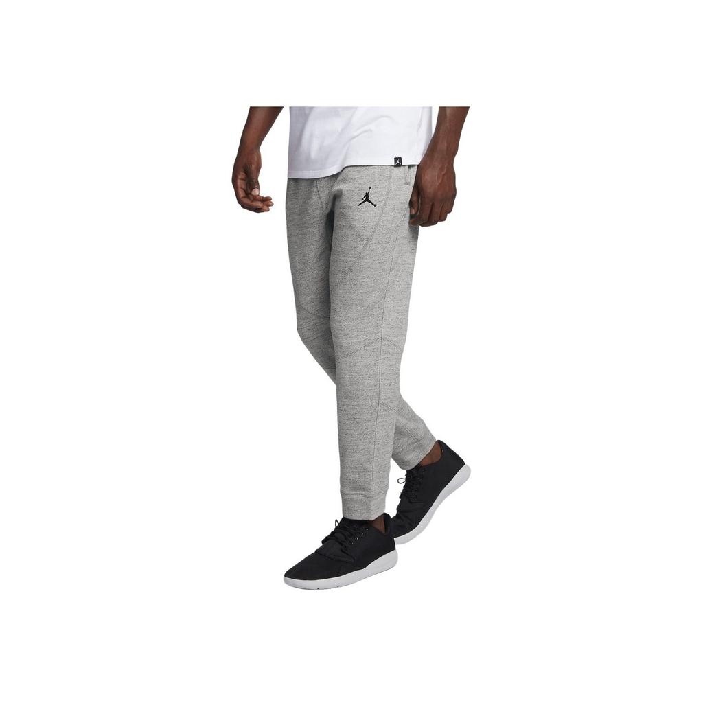 Jordan Classic Jumpman Logo Print Fitted Joggers Men Bottoms Light-Grey 860199-063