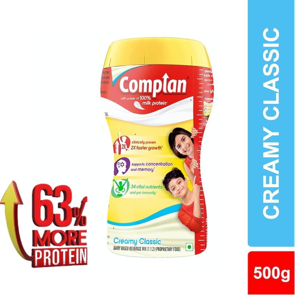 Сухой питательный напиток Complan для детей Сливочный классический вкус 500 г банка с 34 жизненно важными питательными веществами