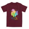Rainbow Pride And Doodles Men Women's T Shirts Vintage Tees Short Sleeve Crewneck T-Shirt Cotton Plus Size Tops