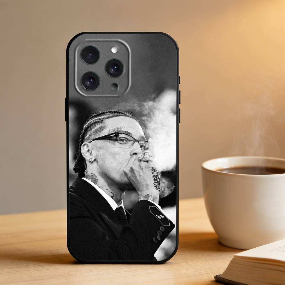 Чехол для телефона с изображением рэпера из Великобритании Central C-Cee Для iPhone 17 16 15 14 13 12 Max Plus Силиконовый Черный Чехол