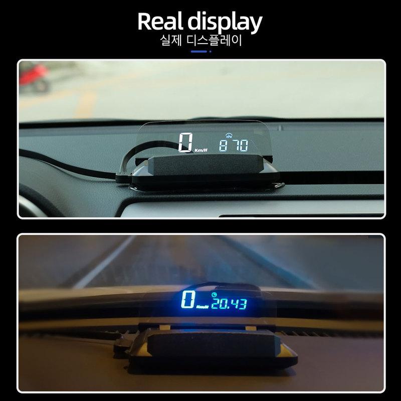 Новый OBD2 Зеркало HUD Автомобильный Проектор на Лобовое Стекло Цифровой Проектор Скорости Сигнализация Температура Масла Давление Турбины Автомобильный Датчик
