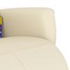 Massage Chair with Footrest Cream Faux Leather