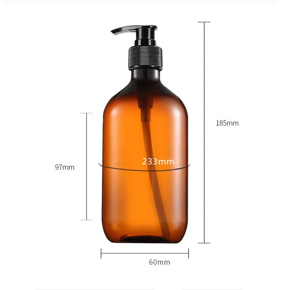 500ML Pressed Pump PET Plastic Foam Empty Shower Gel Refillable Bottles Lotion Shampoo Bottles