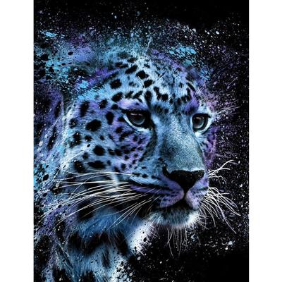 Полный дрель алмазная живопись вышивка крестиком фиолетовый леопард 5d Алмазная мозаика искусство Алмазная вышивка животное горный хрусталь изображение