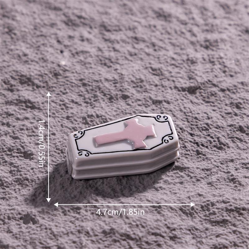 Creative Halloween Horror Skeleton Coffin Micro Landscape Ornaments Party Props Car Desk Decorations Diy Resin Accessories Gifts