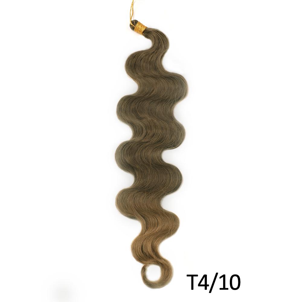 Synthetic Braiding Hair Bulk 24inch Body Wave Hair Bundles Burgundy Water Wave Crochet Braids Hair Boho Twist Braids