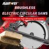 NANWEI Электрическая дисковая пила 6", бесщеточная, 21 В, регулируемый угол, 6800 об/мин