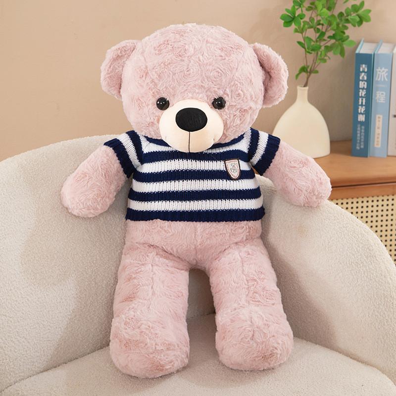 Teddy Bear Plush Toy With Bow Tie Cute Stuffed Animal Gift For Kids Room Decor