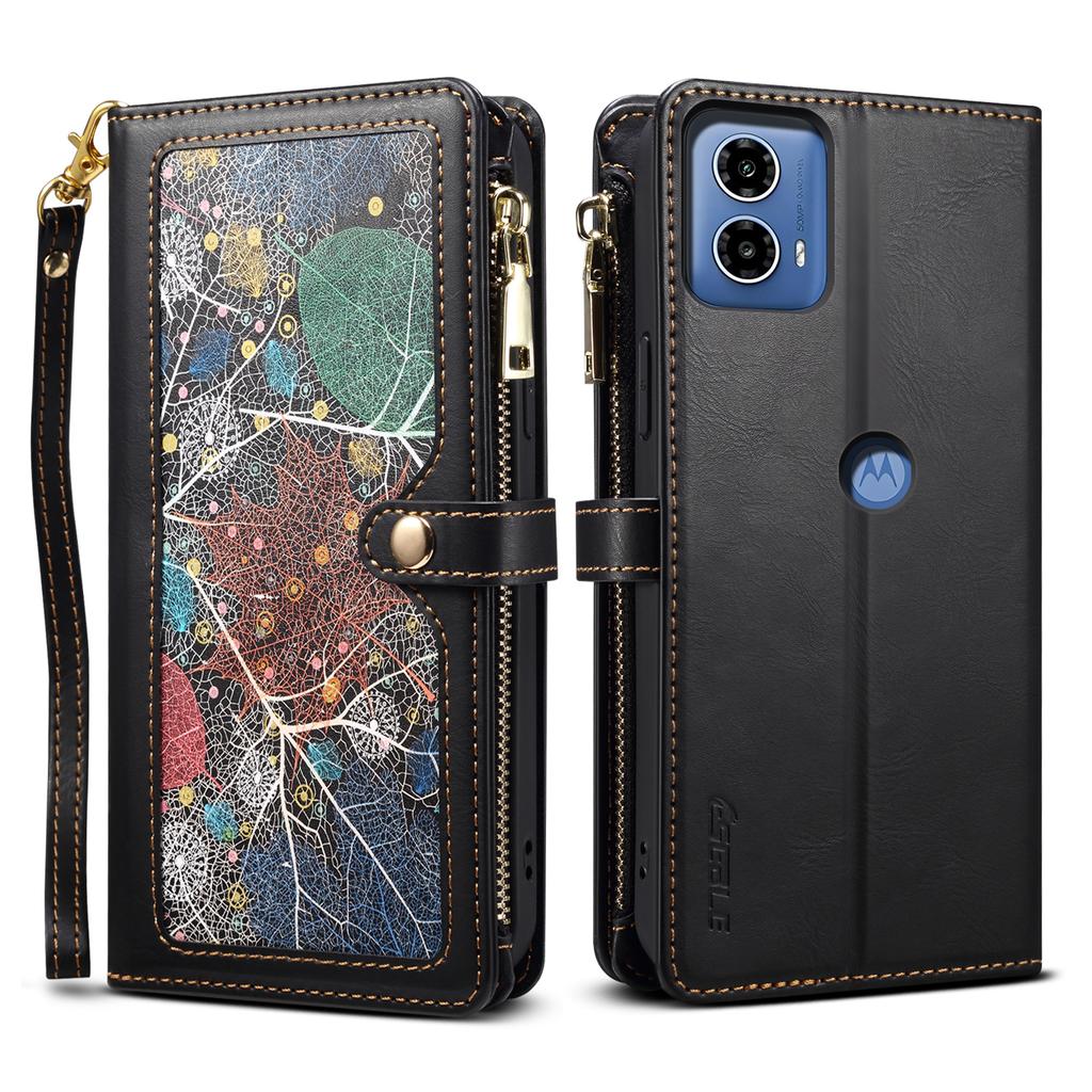 ESEBLE Galaxy Series For Motorola Edge 50 Fusion 5G Case RFID Blocking Leather Phone Cover