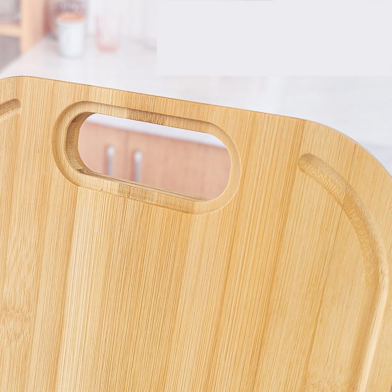 Бамбуковая разделочная доска для кухни, разделочная доска с глубокой канавкой для сока, деревянная разделочная доска для мяса, овощей, удобная ручка - Кухонные гаджеты в подарок