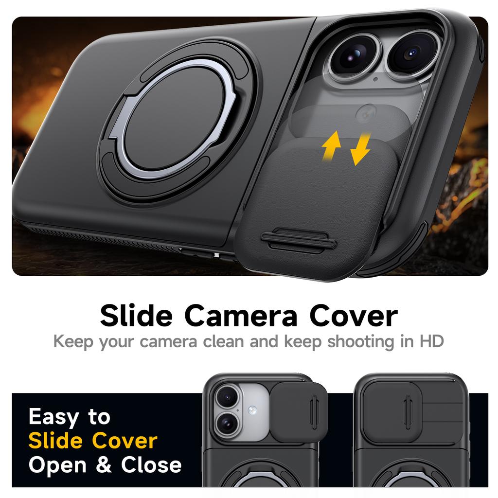 Защитная крышка для объектива камеры с держателем для карт для Iphone 17 Pro Max 16 Plus 17pro Iphone16 Iphone17 Двухслойные бронированные аксессуары