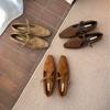 2025 Early Autumn Retro Small Square Head Mary Jane Shoes Women's Flat Single Shoes Niche Lazy Soft Sole Comfortable