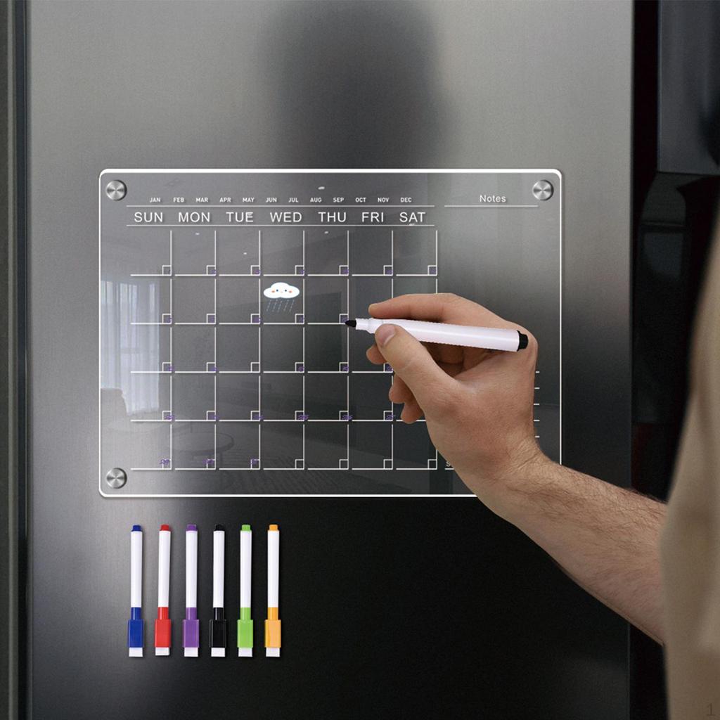Dry Erase Board for Fridge Weekly Calendar To Do List Planner Message