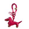 PU Leather Animals Keyring Hanging Ornament Mini Car Key Accessories Dachshund Dog Keychain  Men