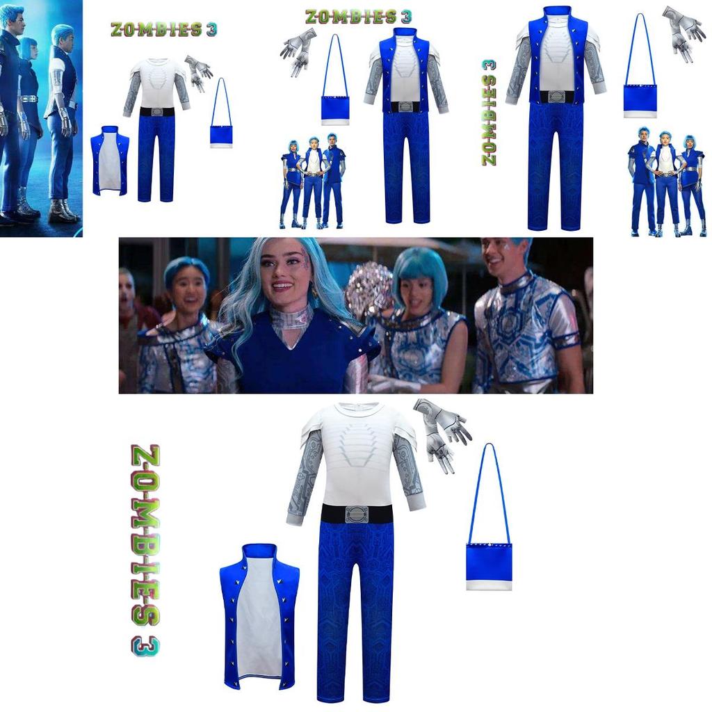 Bright And Durable Zombie 3 Alien Cosplay Costume For Kids Perfect For Halloween And Carnivals