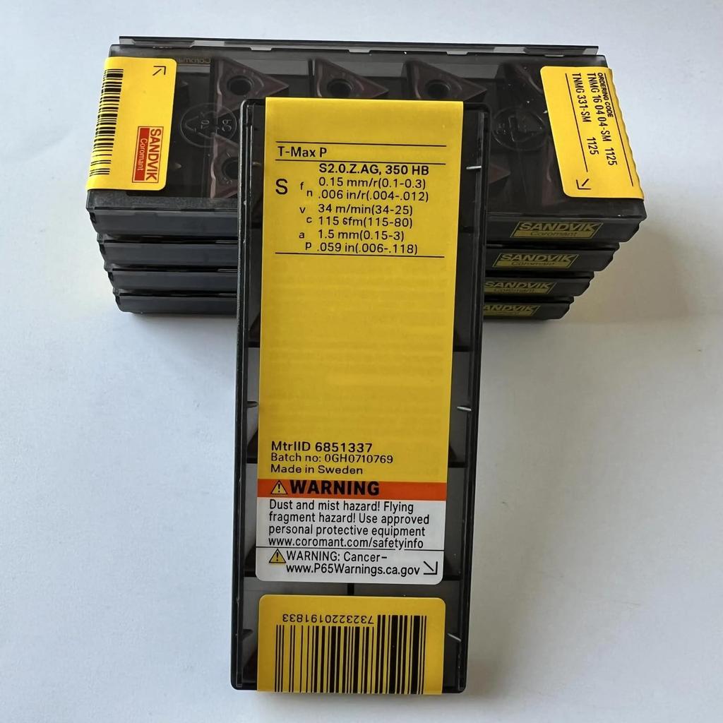 Original Sandvik / TNMG160404-SM 1125 /CNC CARBIDE Tool Blade 10 Pcs