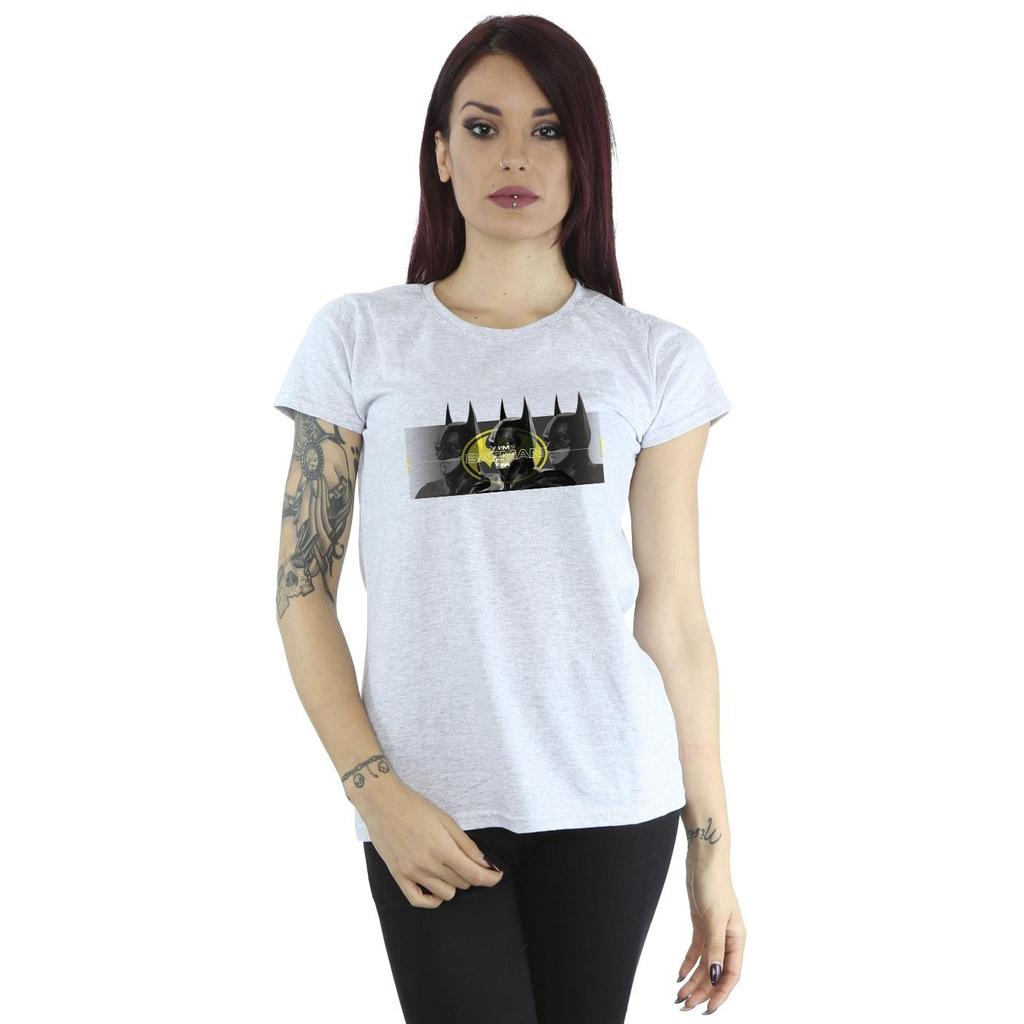 DC Comics Womens/Ladies The Flash Batman Portraits Cotton T-Shirt