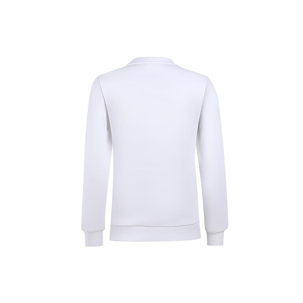 Толстовка с круглым вырезом и большим логотипом Li Ning Badminton Series, женская, стандартная, белая, AWDR818-1