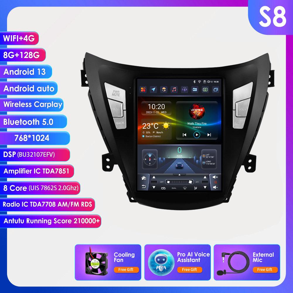 OSSURET Android Car Radio GPS для Hyundai Elantra Avante I35 2011-2013 Мультимедиа 9,7-дюймовый вертикальный экран Carplay Android Auto Player Мультимедиа Видео