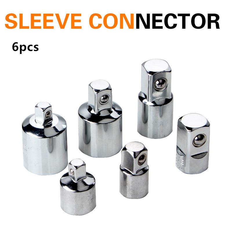 1/4" 3/8" 1/2" Ratchet Wrench Adapter Chrome Vanadium Steel Sleeve Adapter Drive Socket Converter Wrench-sleeve Joint Converter