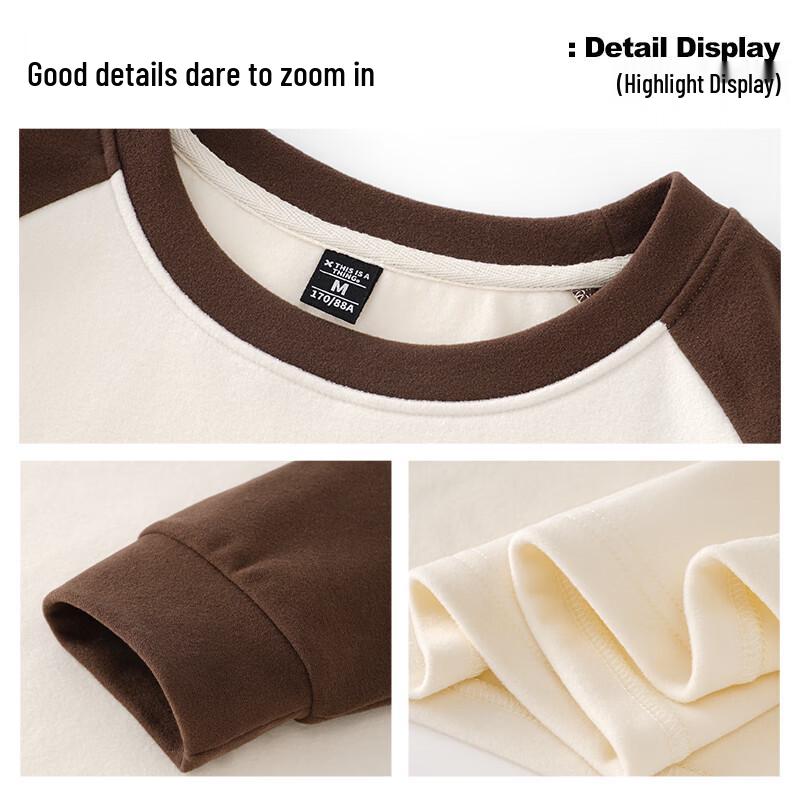 LUKKEN Men's Fleece-Lined Raglan Pullover Sweatshirt