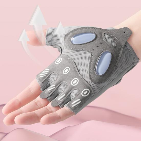 Дышащие перчатки для тренировок для мужчин и женщин, нескользящие перчатки для поднятия тяжестей, тренировок в спортзале, езды на велосипеде, перчатки для фитнеса с полупальцами