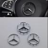 SUG2   Car Interior Steering Wheel Hollow Badge Logo Decor Accessories For Mercedes Benz C180 C200 C260 C300 W108 W124 W126