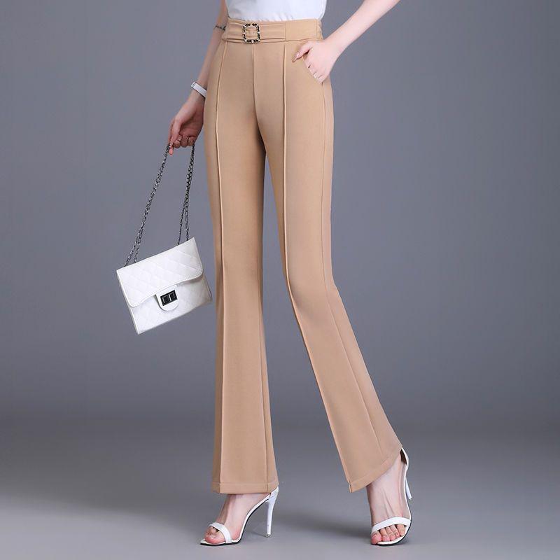 Autumn New Style Slim-fit High-waisted Wide-leg Suit Pants for Women – Stretchy, Comfortable, and Flattering