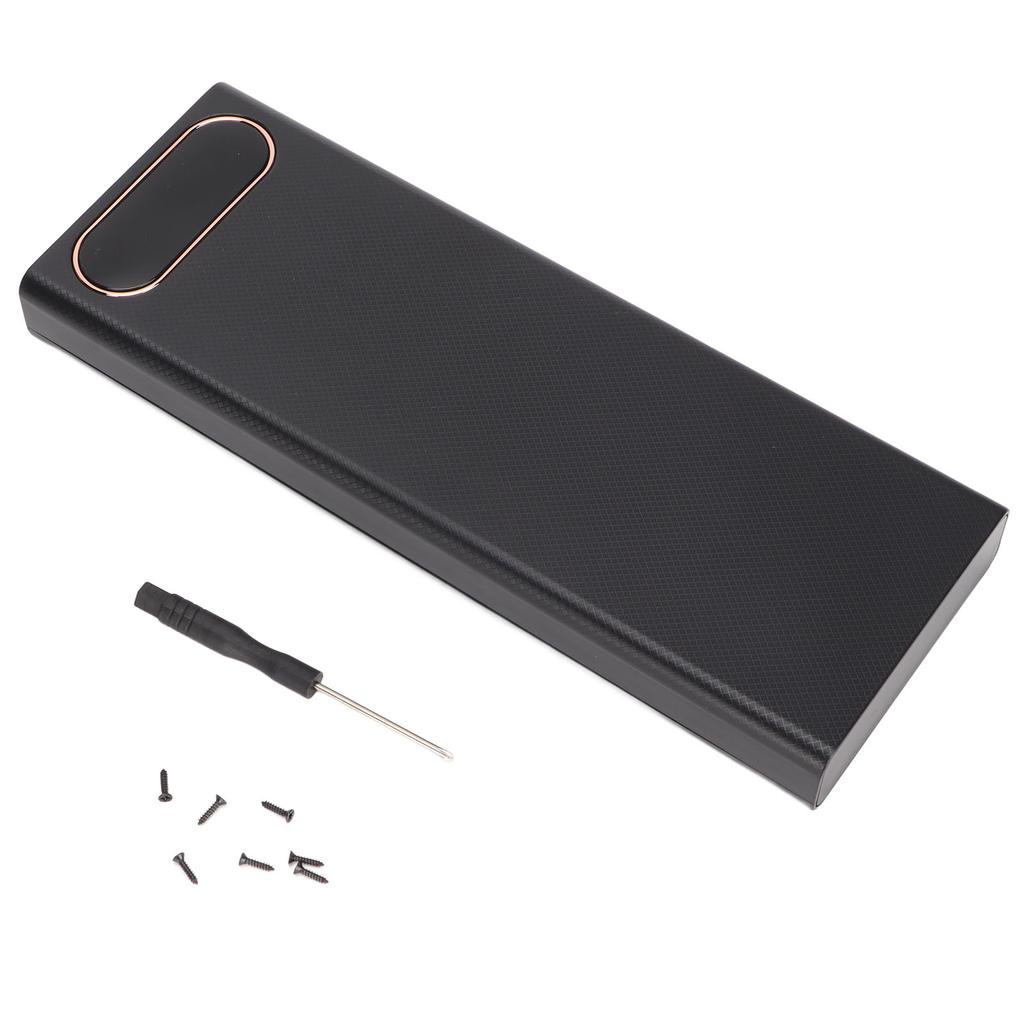 L10 22.5W 10x18650 Welding Free Battery Storage Box LCD Display DIY Power Bank KitBlack