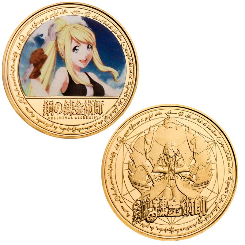 Steel commemorative coins, anime coins, peripheral commemorative coins, die cast metal coins, badges, gifts