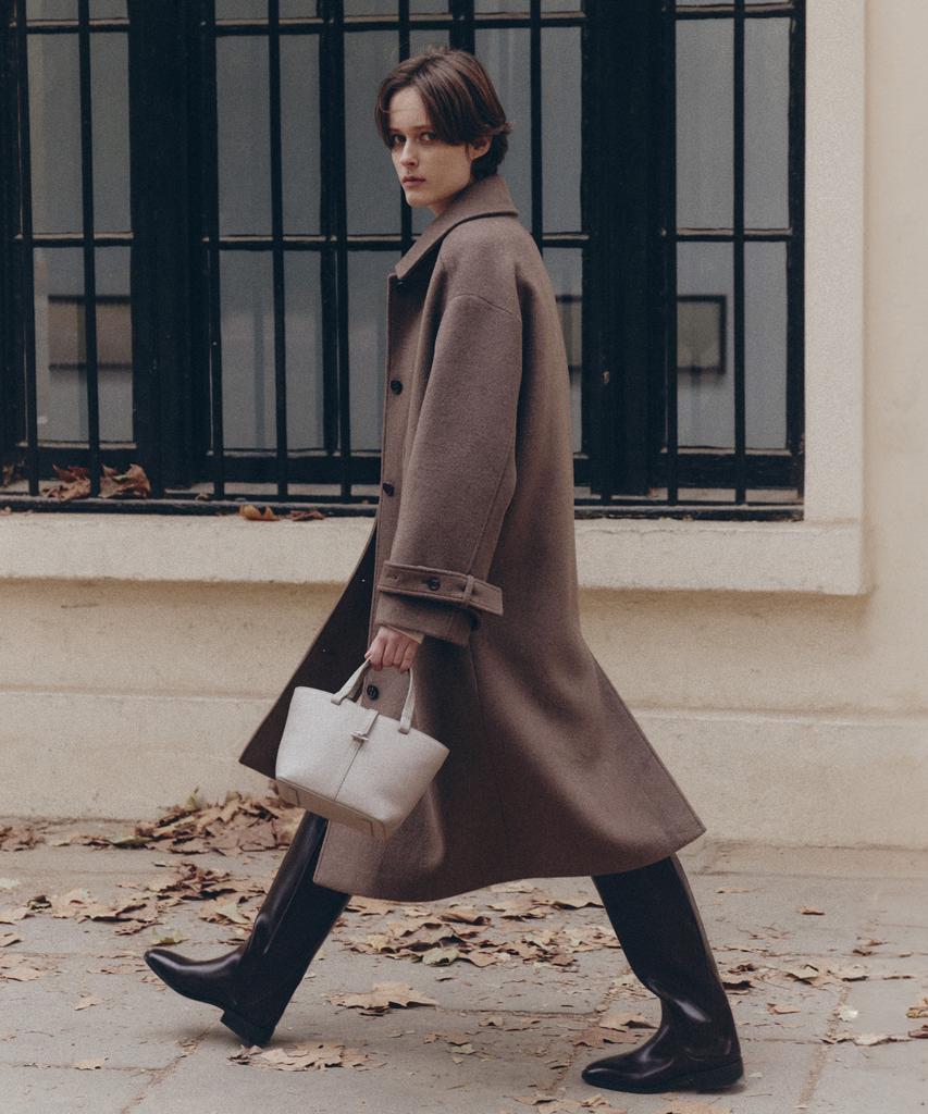 Artid Cashmere Oversized Long Coat_Brown