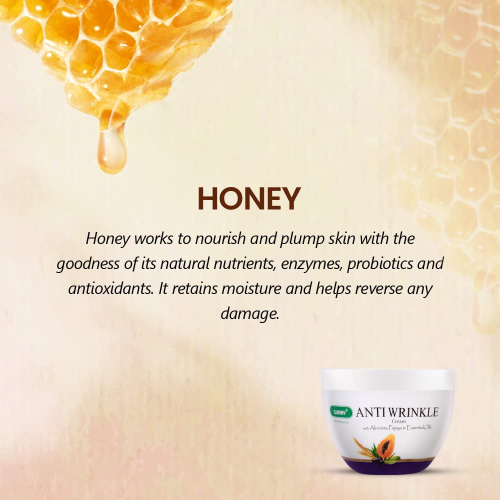 Sunny Herbals Anti Wrinkle Face Cream Deep Hydration Elasticity Support Firm Supple Youthful Look 50 g X Pack Of 2