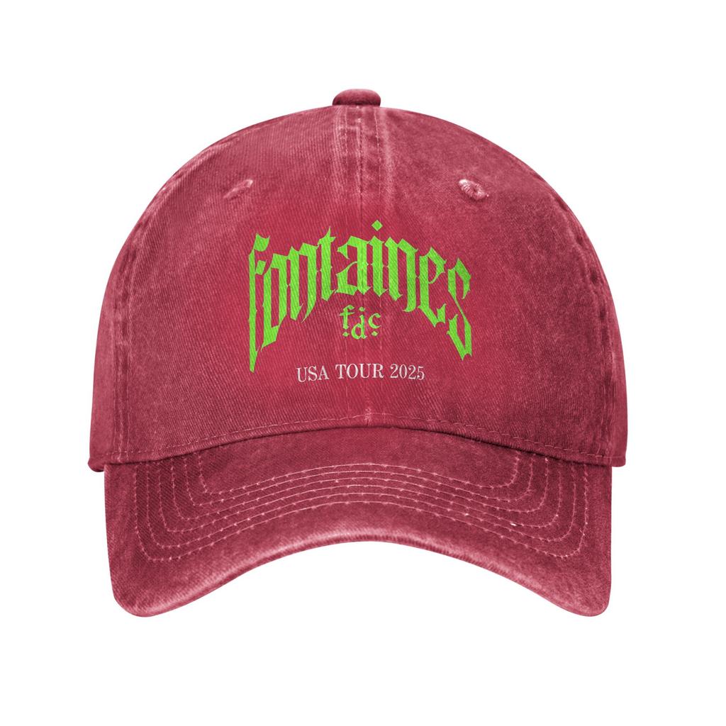 Кепки-бейсболки Fontaines DC, Тур 2025, Стирка Деним, Snapback, Дышащая Кепка, Для улицы, Унисекс