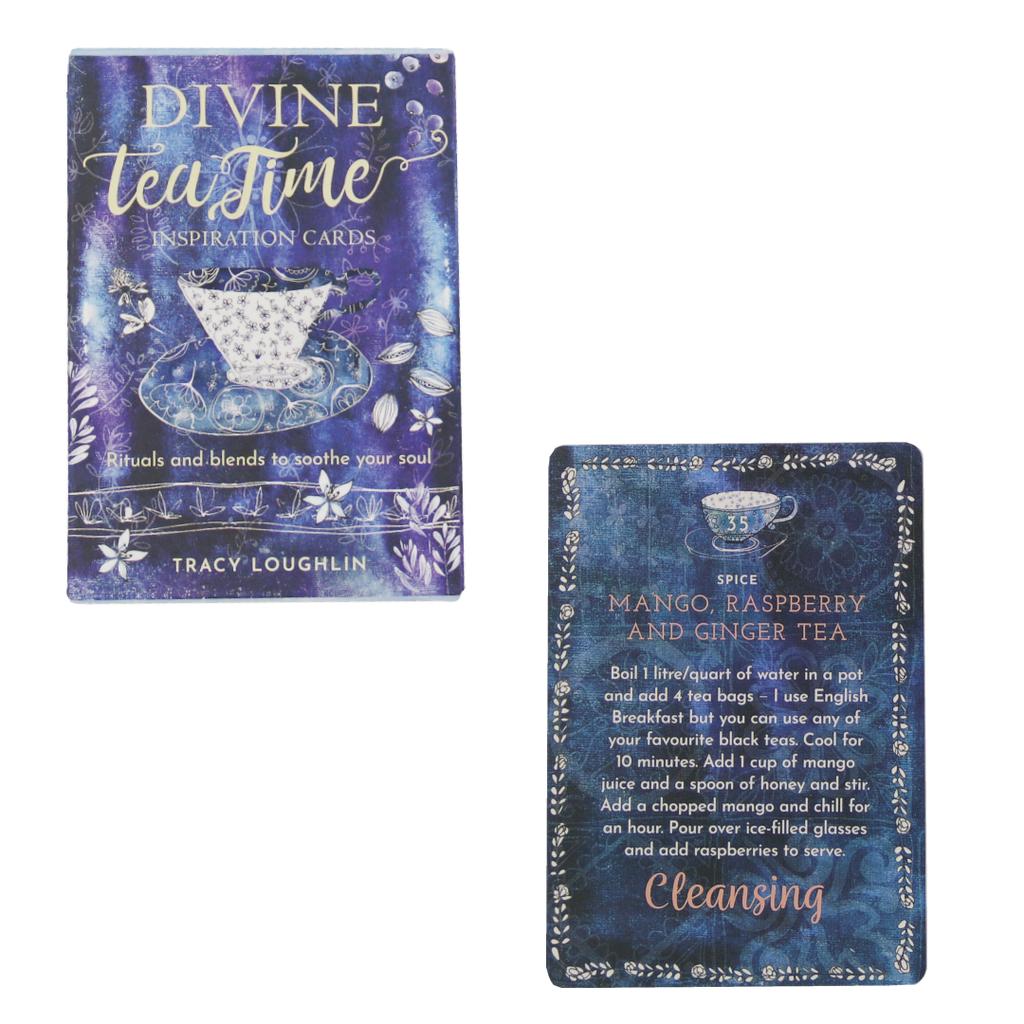 Divine Tea Time Inspiration Cards 40 Pcs Cards Blend To Soothe Your Soul 10.4*7.3cm