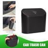 Universal Organizer Car Clamshell Trash Bin Hanging Garbage Dust Case Can Trash ABS Storage Square Black 6P Vehicle Pressin T9P3