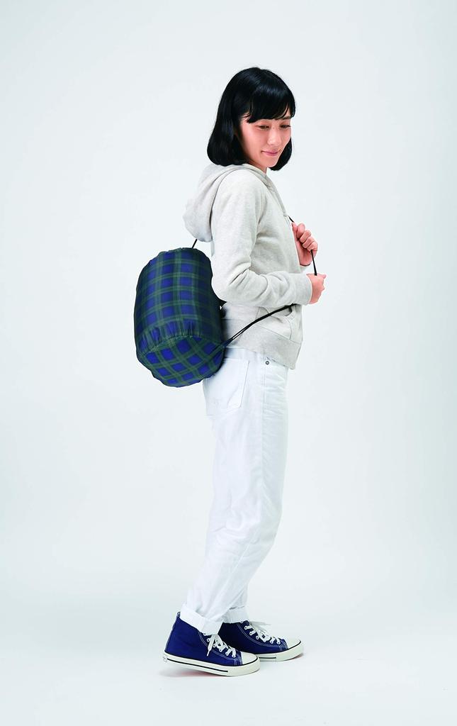 Shimizu Sangyo Стиральный спальный мешок Компактное хранение Клетка Зеленый 58607 В полностью разложенном виде 190 х 170 см, в сложенном виде 22 х 32 см