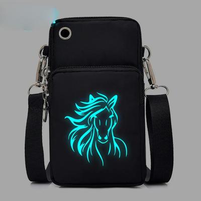 Мини-сумка для телефона с принтом, модная сумка через плечо, женская сумка на запястье для отдыха на открытом воздухе, мужская сумка через плечо