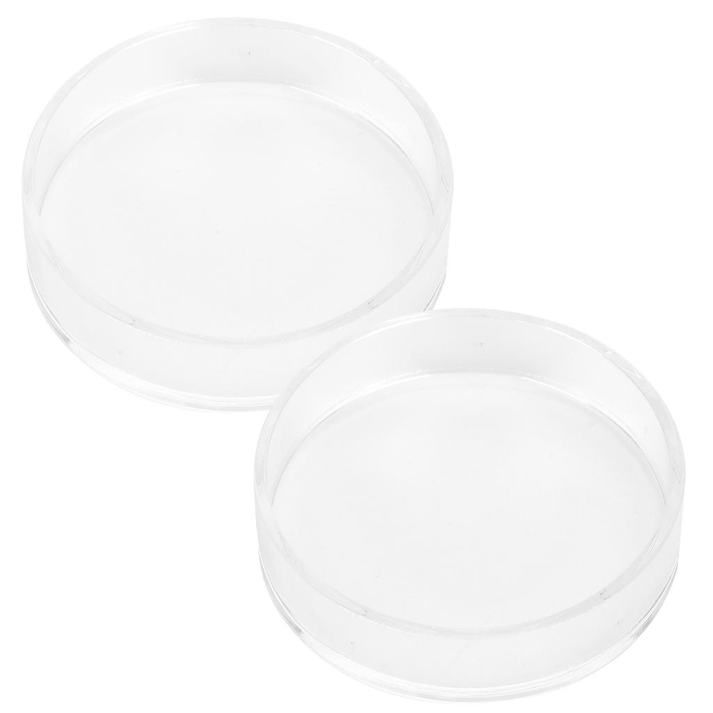 2PCS Aquarium Shrimp Feeding Dish Bowls Acrylic Fish Tank Feeder Round for Pet Turtle