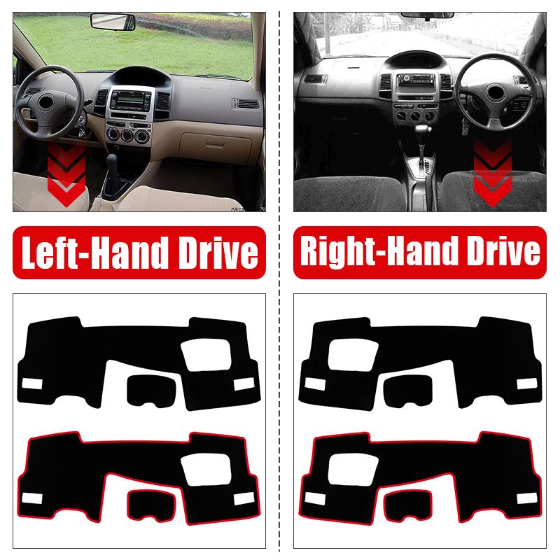 Для Toyota Vios 2002 2003 2004 2005 2006 2007 крышка приборной панели автомобиля избегайте света, солнцезащитный козырек, чехол, анти-УФ-ковры, нескользящий