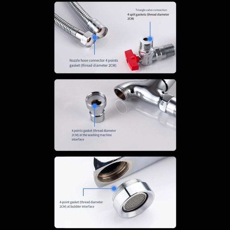 Food Grade Silicone Gasket Assortment Set Sealing O Rings Plumbing Sealing Washers Flat Gasket  for Shower Tube Washer